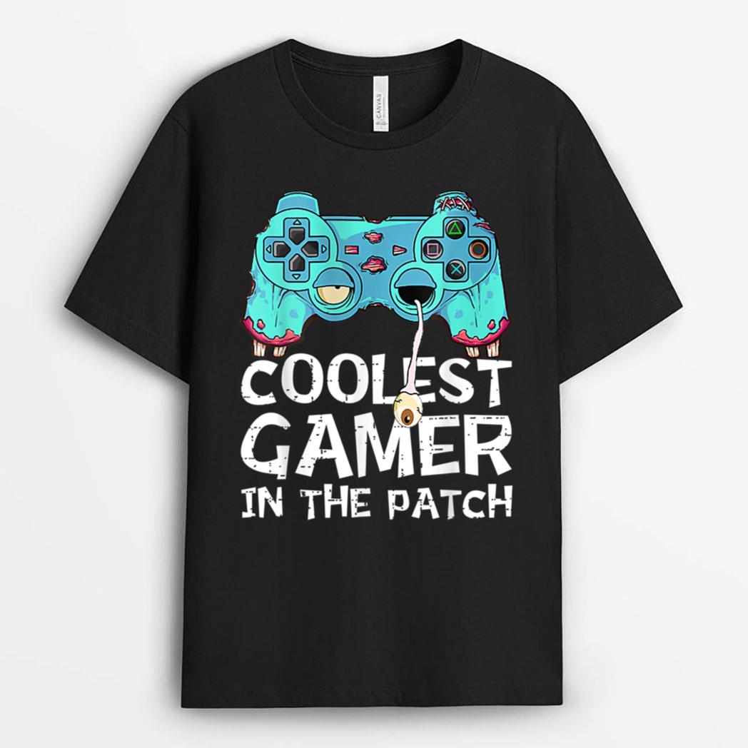 Funny Halloween Video Game Coolest Gamer In The Patch T-Shirt