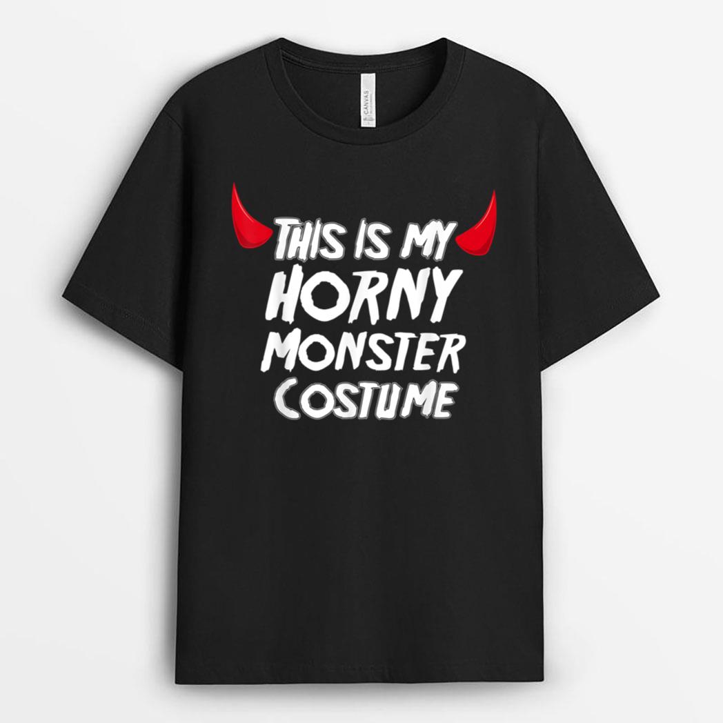 funny Horny Monster Costume Halloween T-Shirt