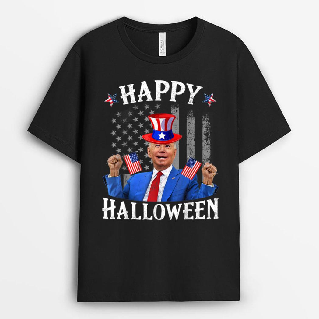 Funny Joe Biden Happy Halloween Confused 4th of July 2022 T-Shirt