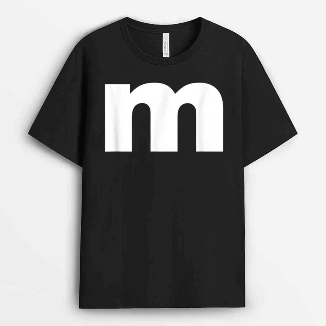 Funny Letter M Chocolate Candy Halloween Team Groups Costume Ver 1 T-Shirt