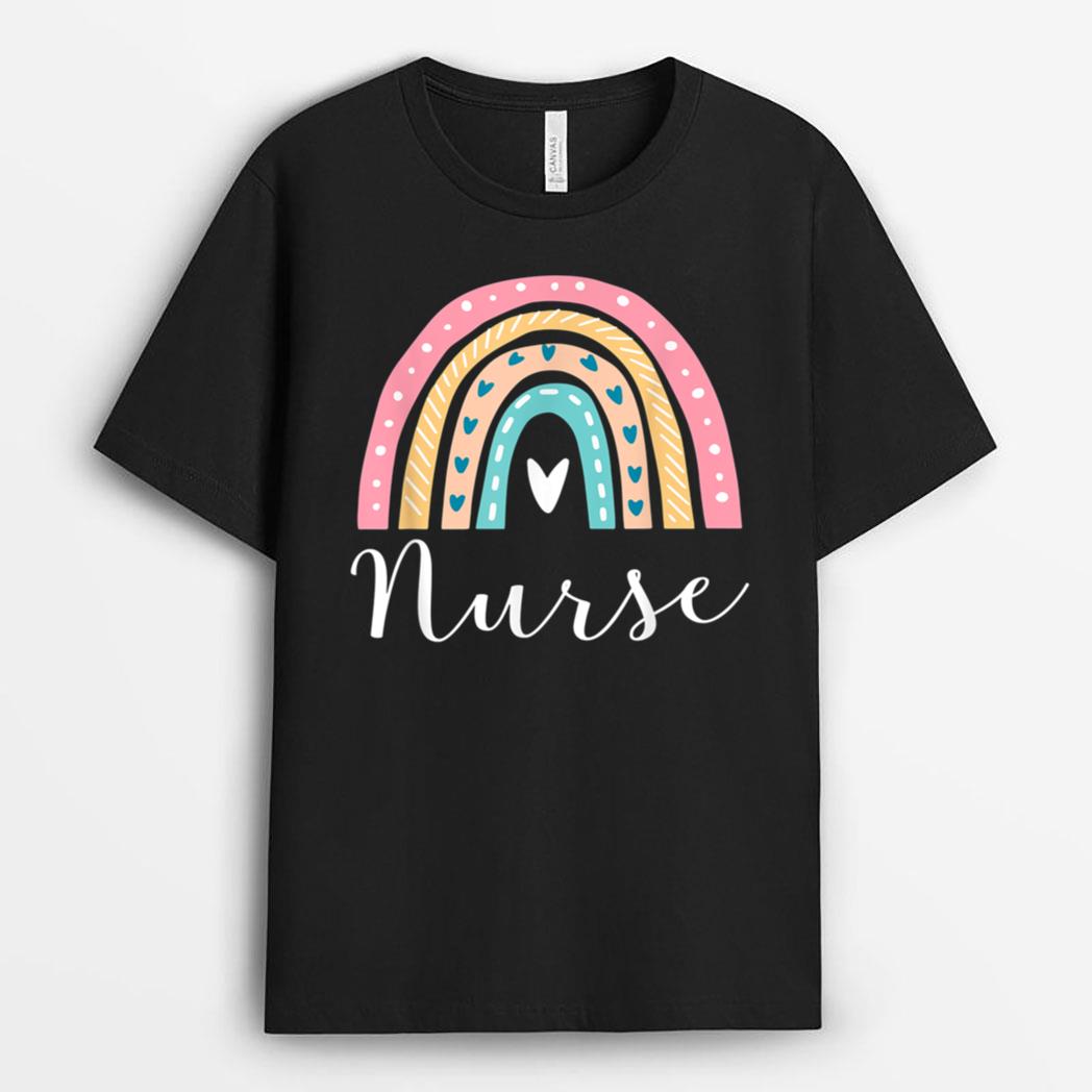Funny Nurse Rainbow Gifts Nursing T-Shirt