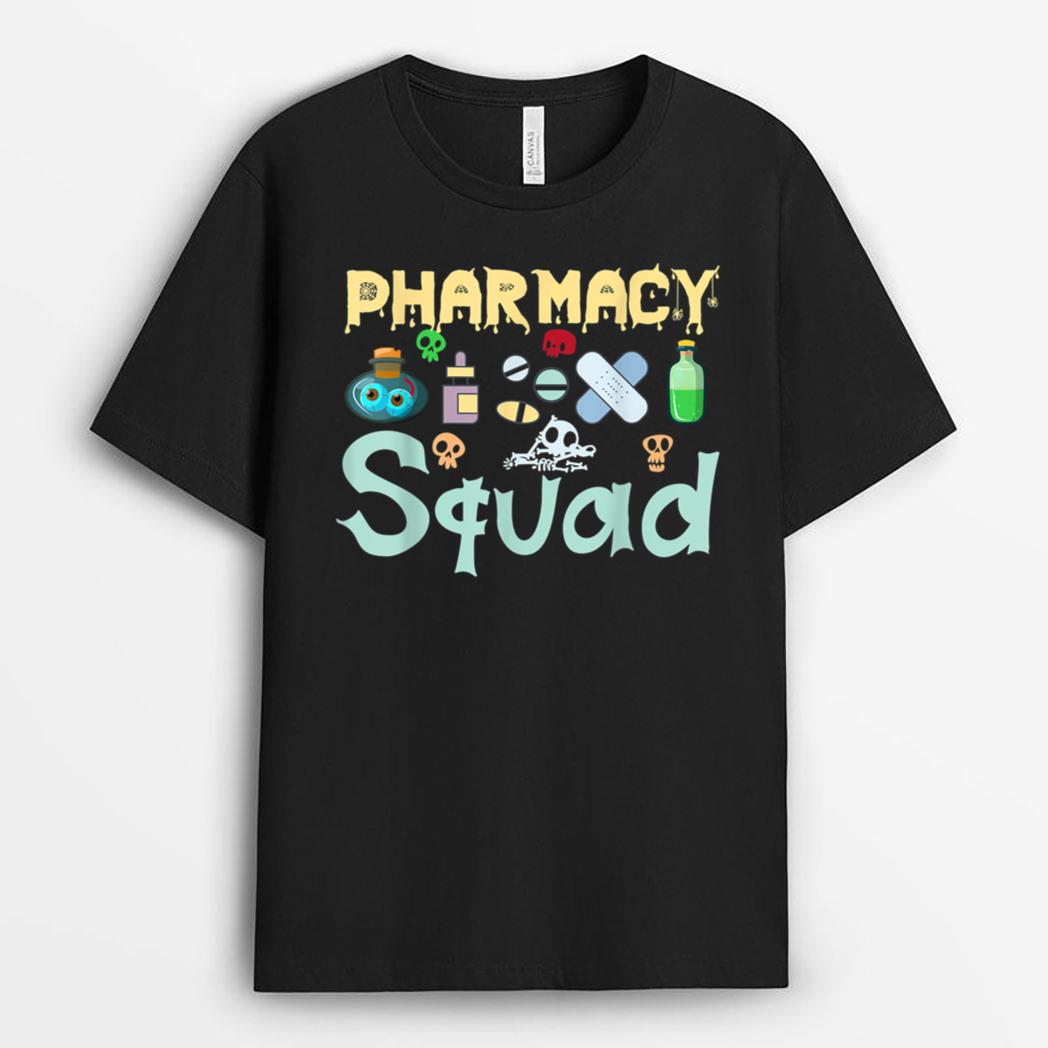 Funny Pills Pharmacist Pharmacy Squad Halloween Costume Ver 1 T-Shirt