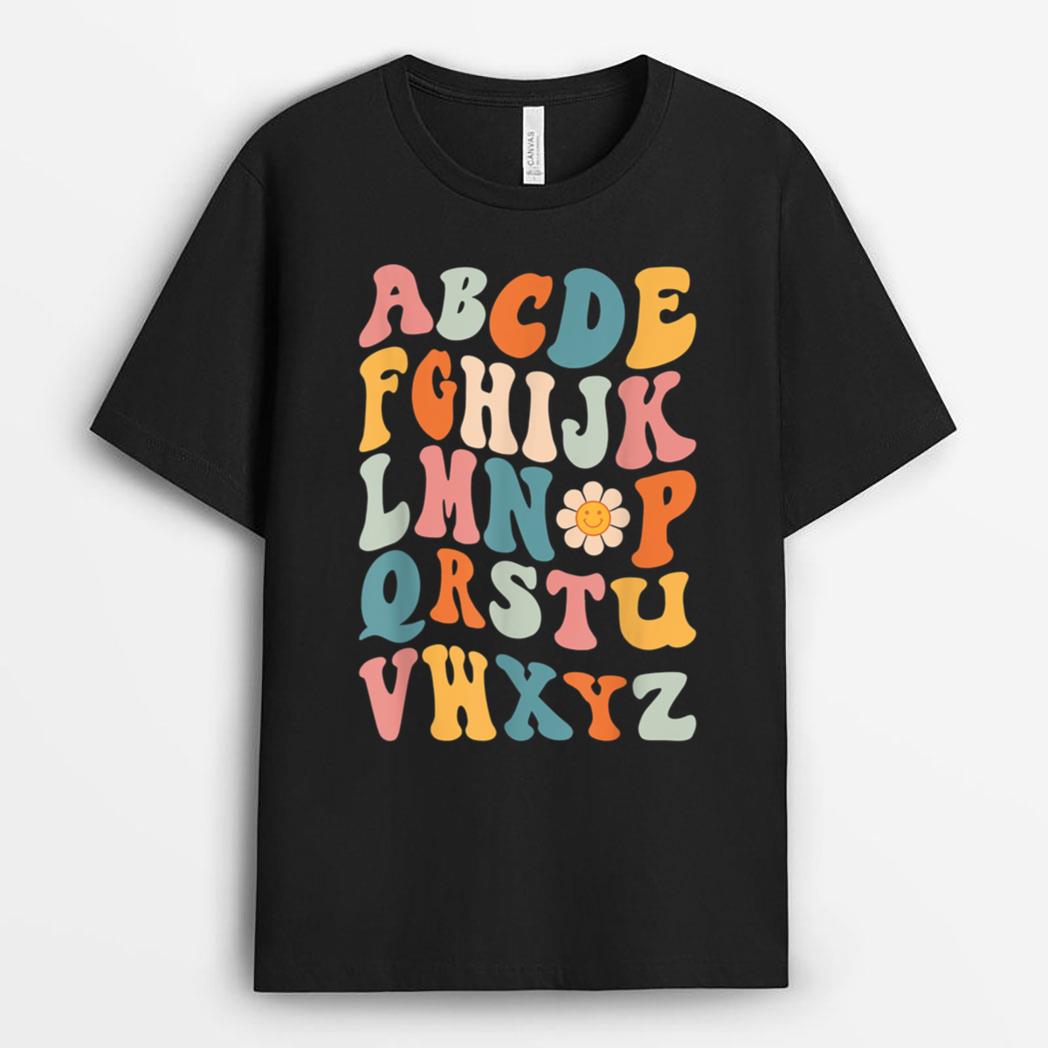 Funny Pre K Kindergarten Hi Alphabet Back To School Teachers T-Shirt