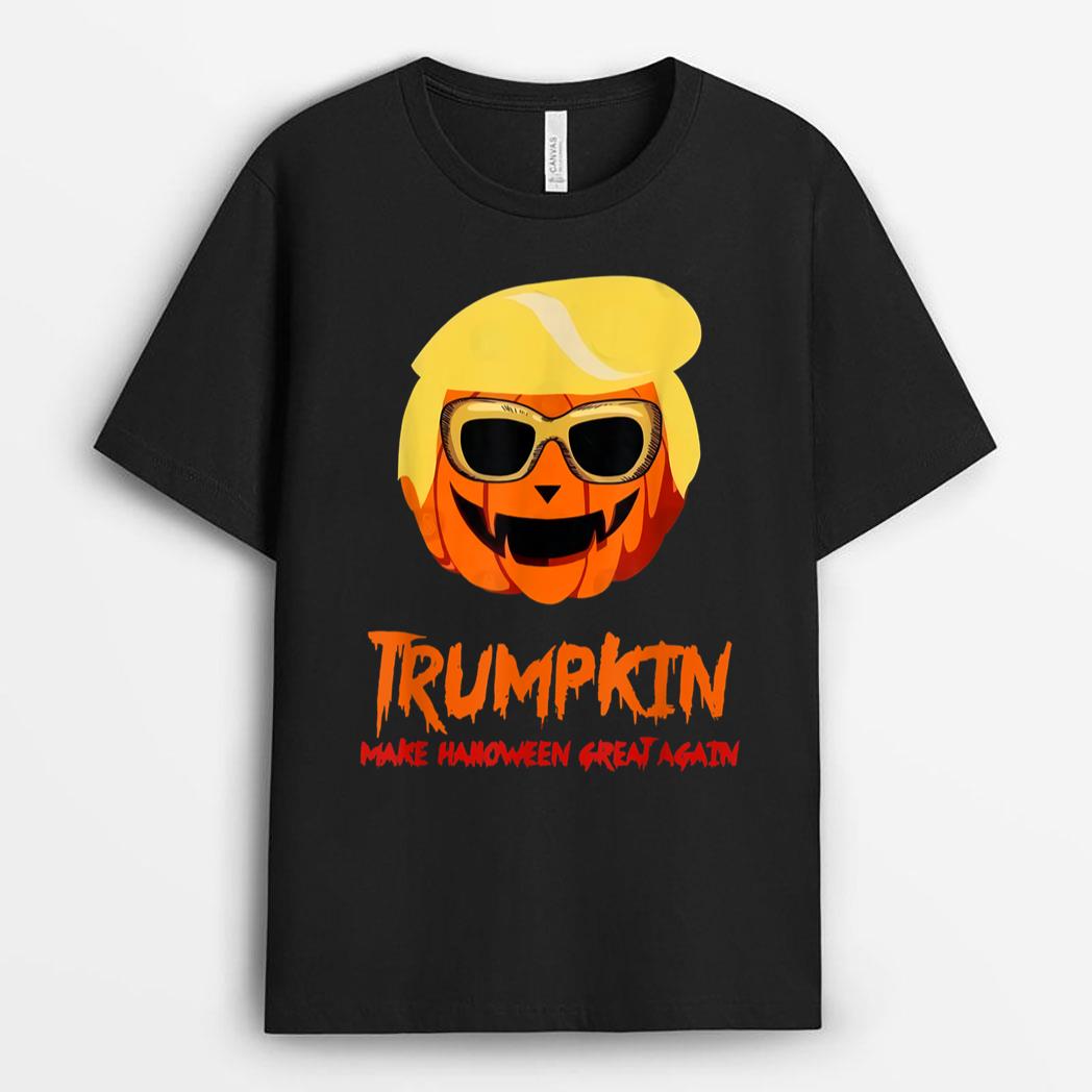 Funny Pumpkin Trumpkin Make Halloween Great Again T-Shirt