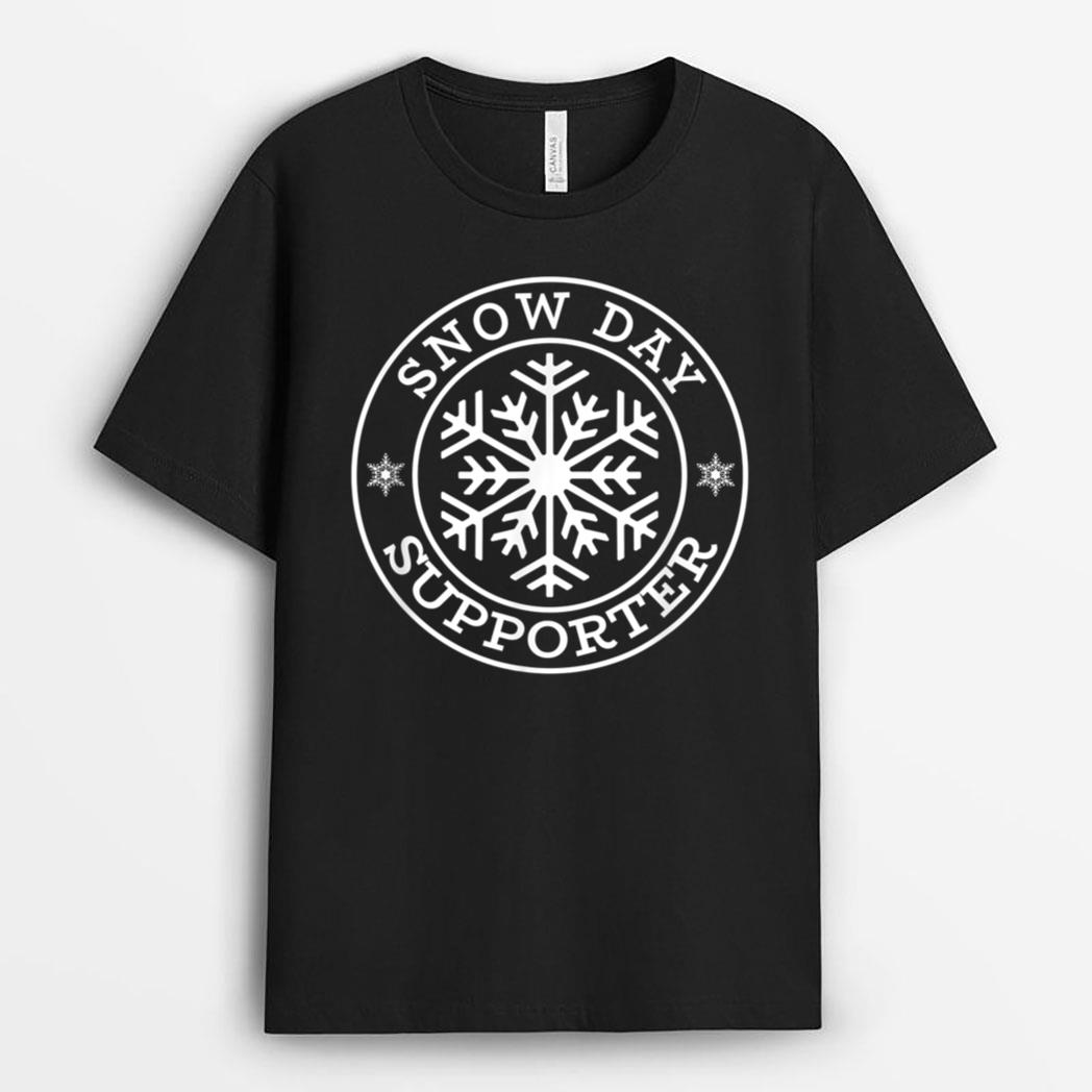 Funny Snow Day Supporter Teacher Student Winter Snowflake T-Shirt