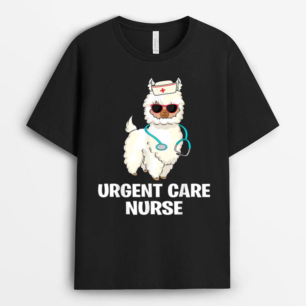 Funny Urgent Care Nurse Practitioner Llama ICU Nurse Llama T-Shirt