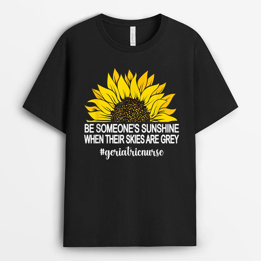 Geriatric Nurse Sunflower RN Geriatric Nursing T-Shirt