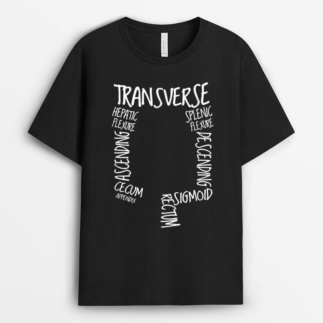 GI Endoscopy Nurse Endo Tech Colonoscopy Map Colon Anatomy T-Shirt