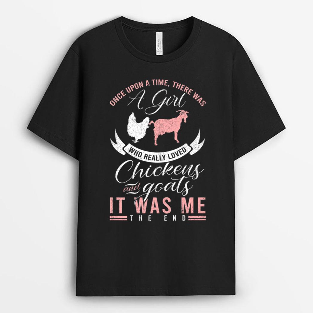 Goats Chickens Girl Funny Farmer Wife Humor Rancher Herder T-Shirt