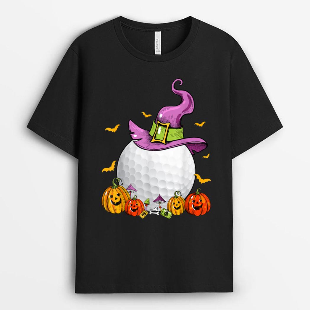 Golf Witch Hat Halloween Costume Golf Player T-Shirt