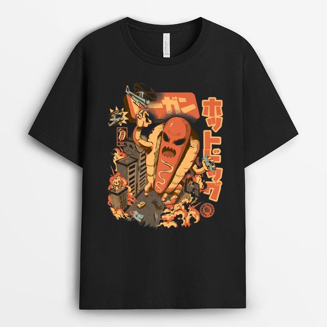 Great Hot Dog Monster Food Japanese City Kawaii Hot Dog T-Shirt