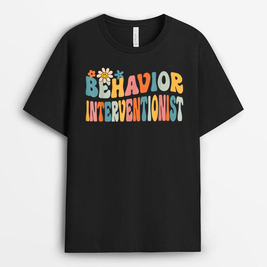 Groovy Behavior Interventionist Back To School T-Shirt