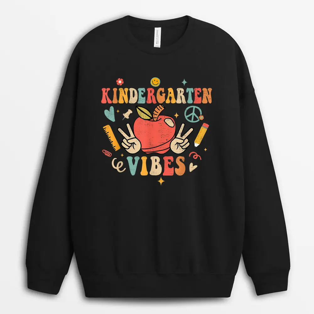 Groovy Happy International Dot Day Polka Dot Teacher Sweatshirt - Black