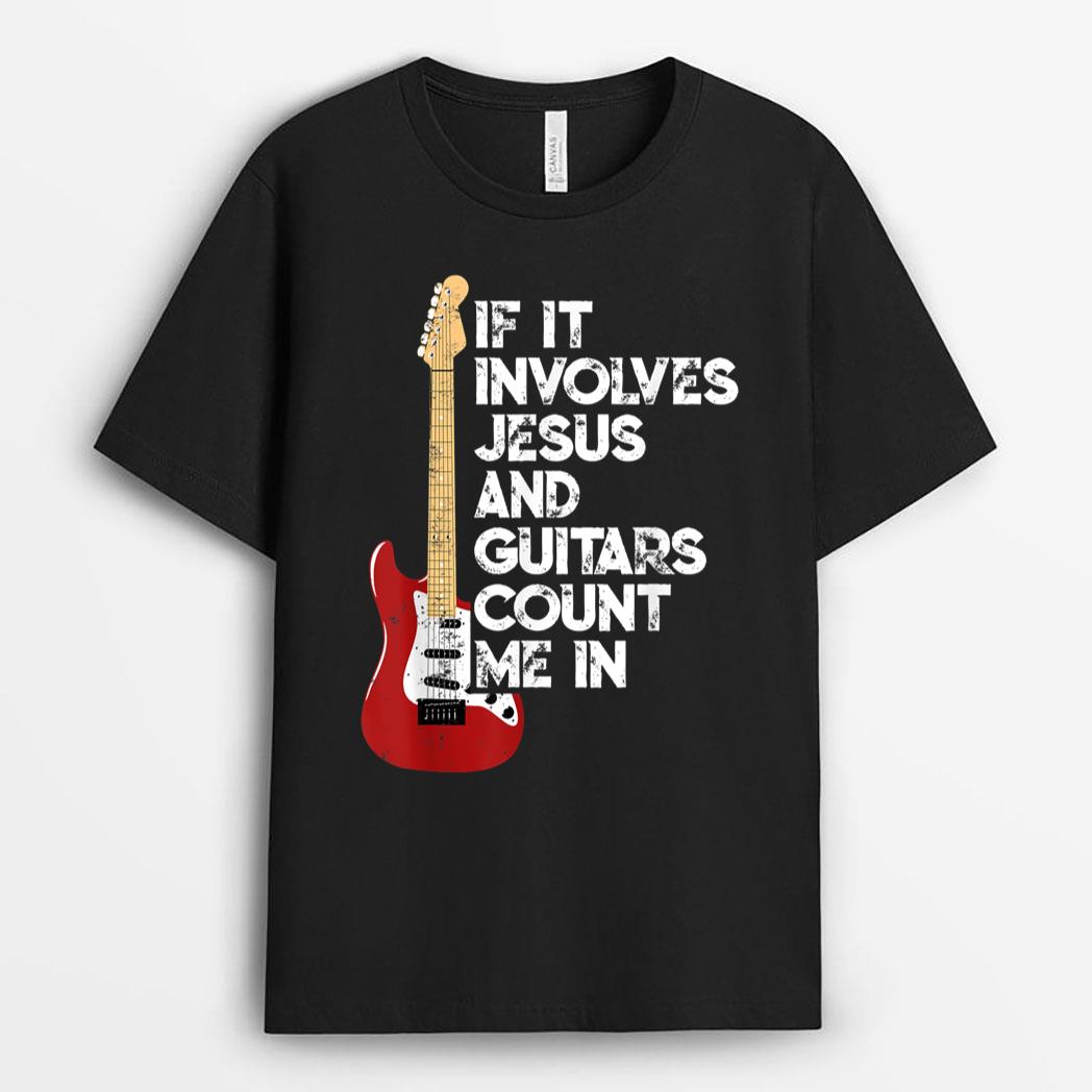Guitarist Jesus Church Worship Guitar Player Christian T-Shirt