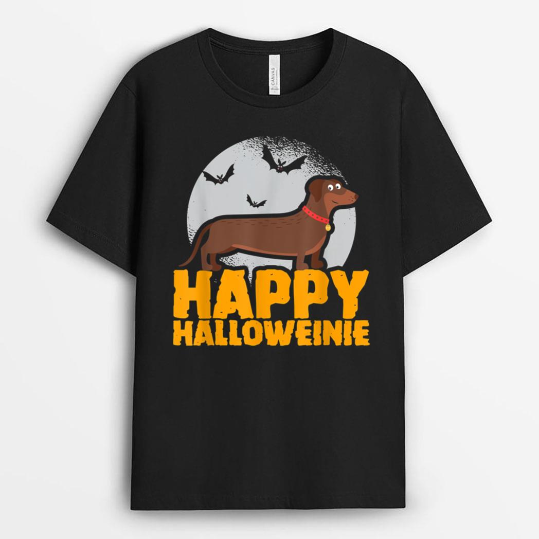 Halloween - Dachshund Humor - Happy Halloweinie T-Shirt