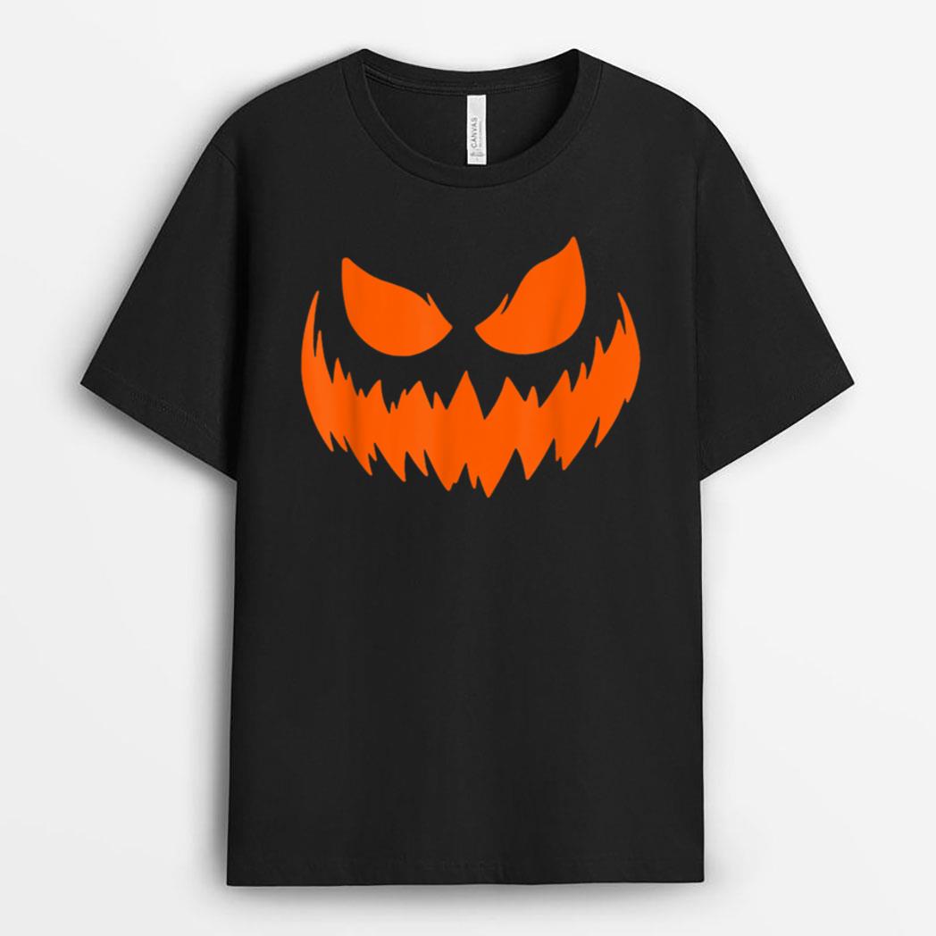 Halloween Costume Jack O' Lantern Pumpkin Face T-Shirt