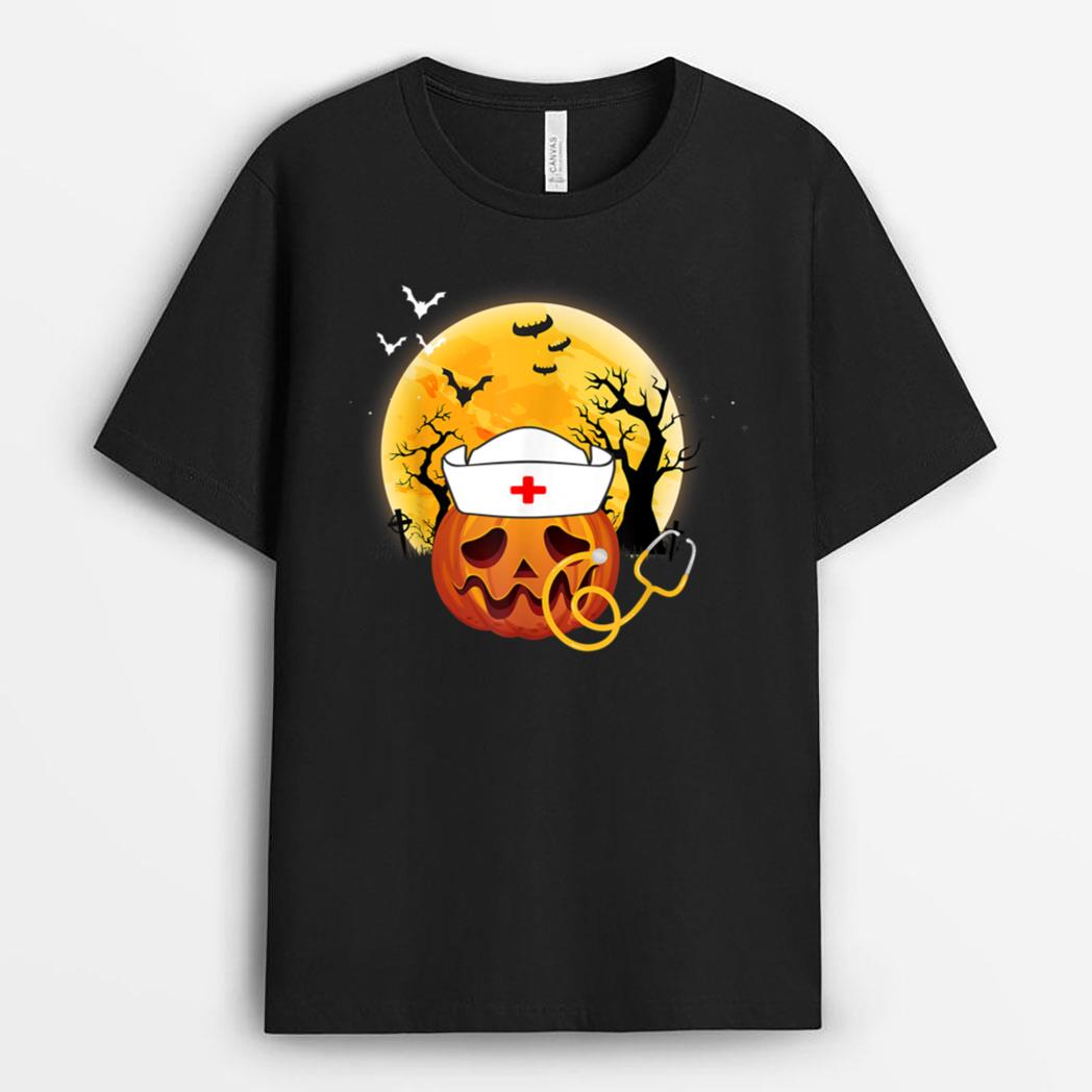 Halloween Costumes Pumpkin Scrubs Gifts For Nurse Pumpkins T-Shirt