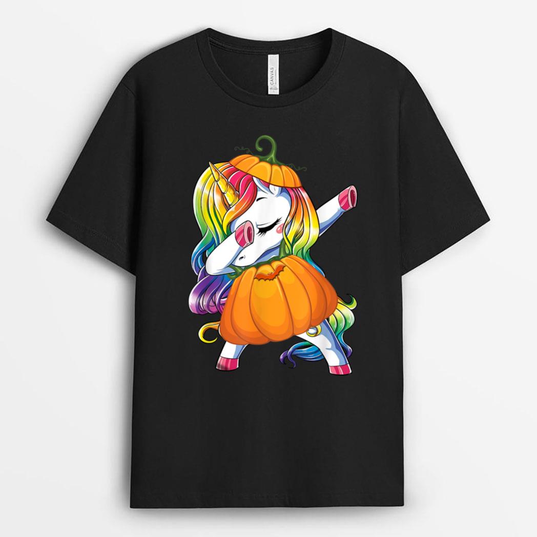Halloween Dabbing Unicorn Pumpkin Jack-O-Lantern  Gifts T-Shirt