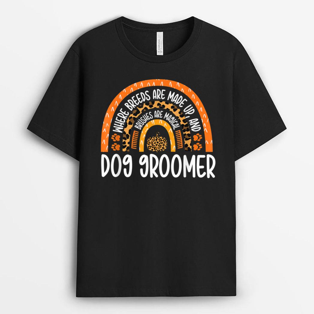 Halloween Dog Groomer Breeds Puppy Stylist Pet Grooming T-Shirt