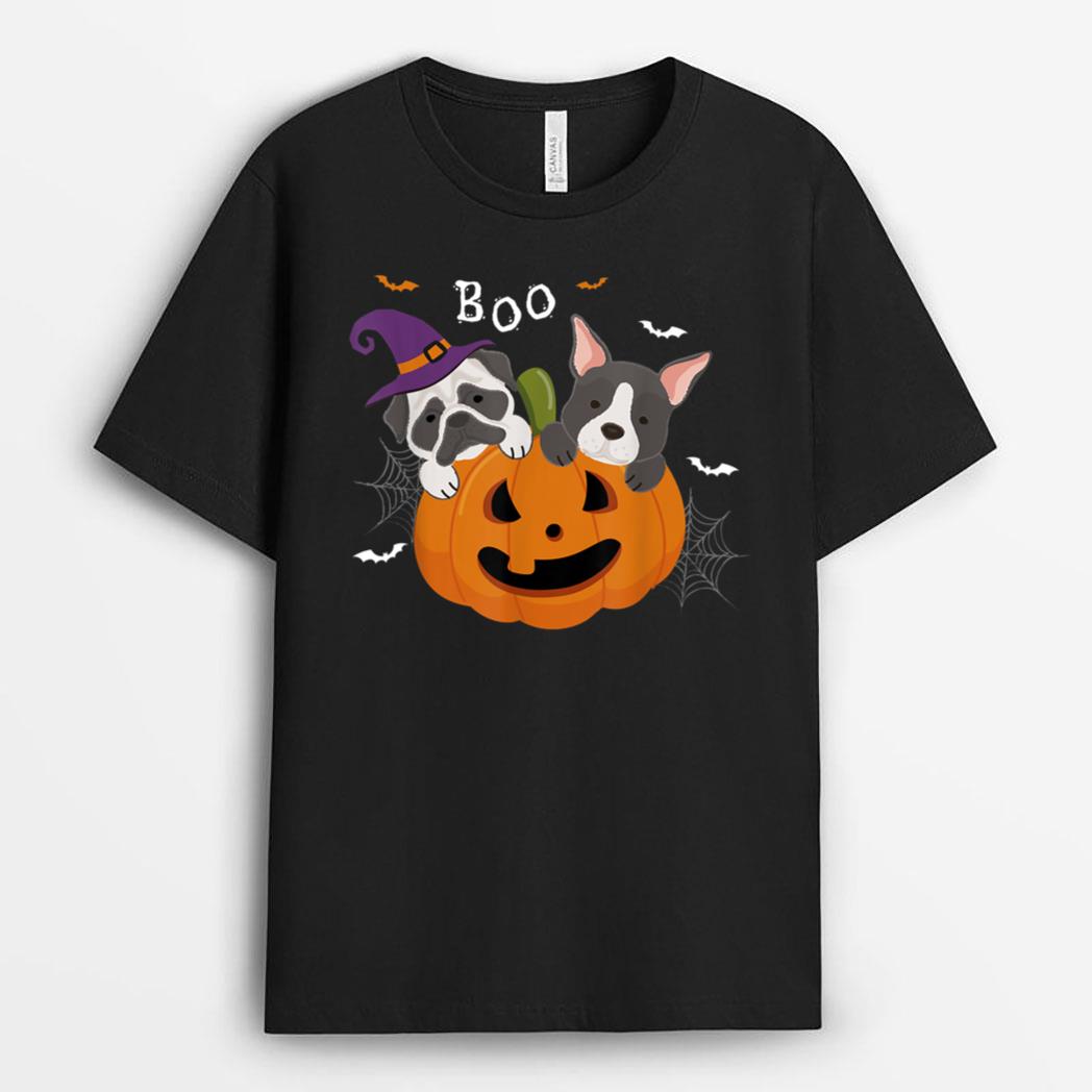 Halloween Dog Lover Pugkin, French Bulldog Pumpkin Costumes T-Shirt