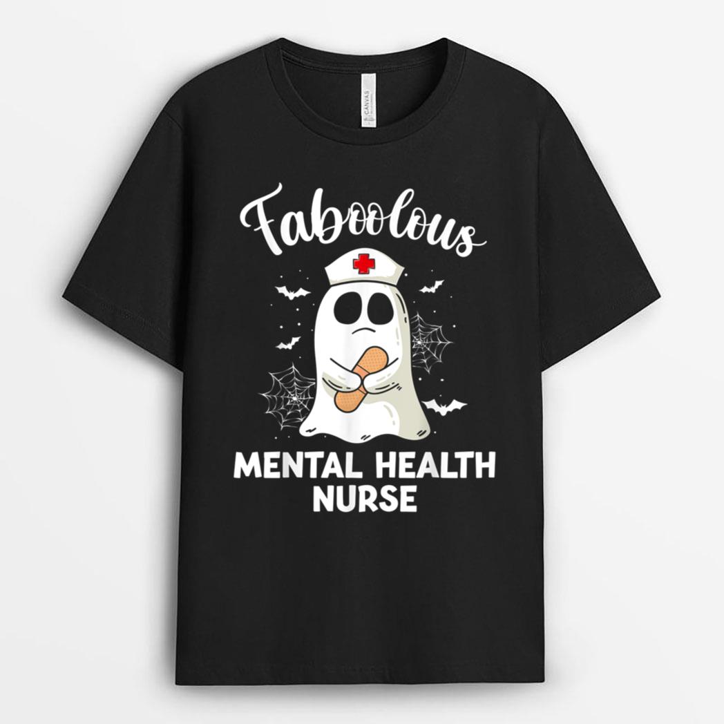 Halloween Faboolous tal Health Nurse Shirt, Ghost Nursing T-Shirt