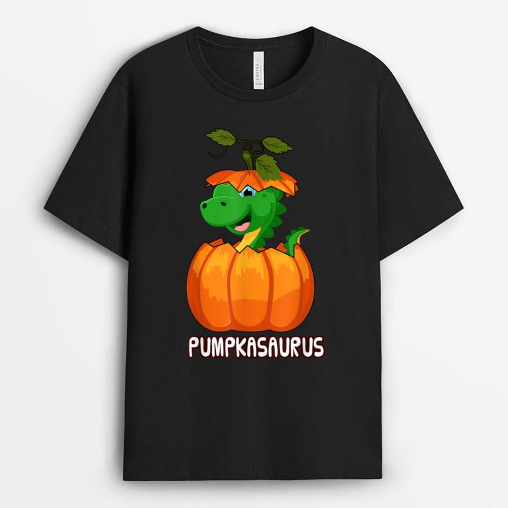 Halloween Funny Pumpkasaurus Dinosaur Pumpkin T-Shirt