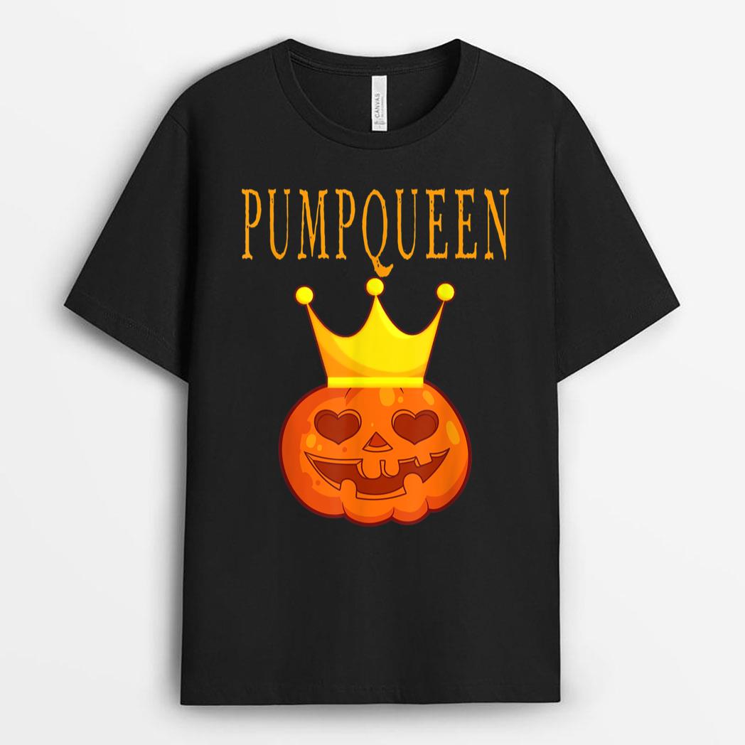 Halloween Matching Couples Costume  - Pumpqueen T-Shirt