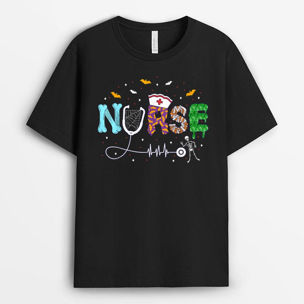 Halloween Nurse  Nursing Boo Crew Men Women T-Shirt