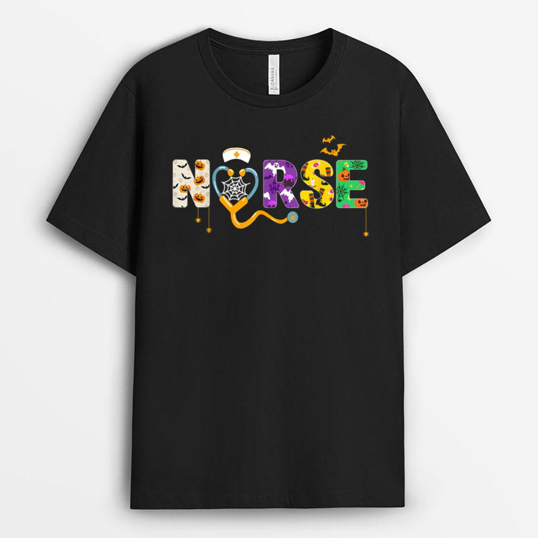 Halloween Nurse Shirt Halloween Scrub Tops Nursing Ver 3 T-Shirt