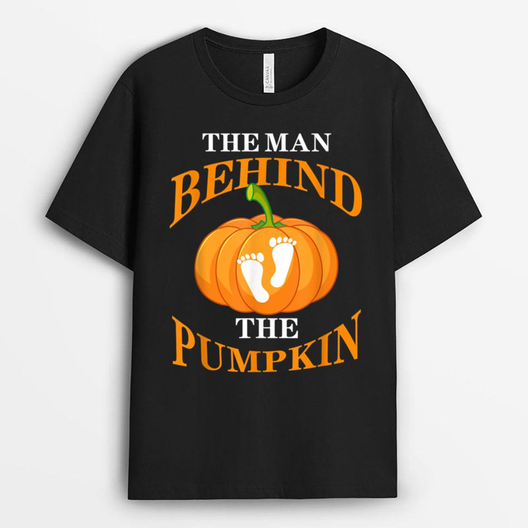 Halloween Pregnancy The Man Behind The Pumpkin Baby Dad Soon T-Shirt