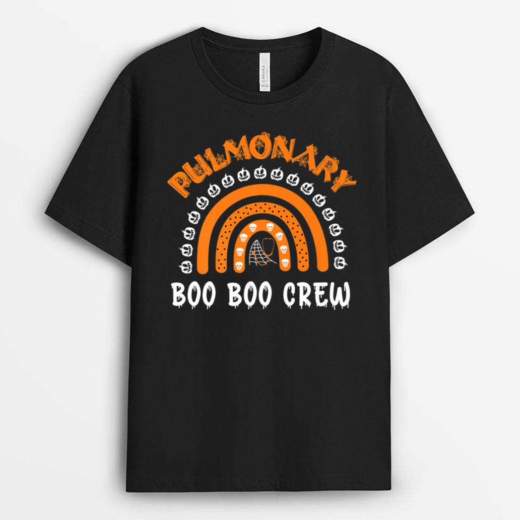 Halloween Pulmonary Nurse Matching Boo Boo Crew Nursing Boho T-Shirt