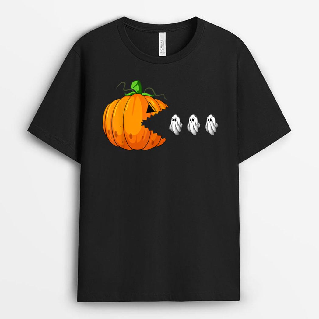 Halloween Pumpkin Funny Ghosts Boys Kids Women Men T-Shirt