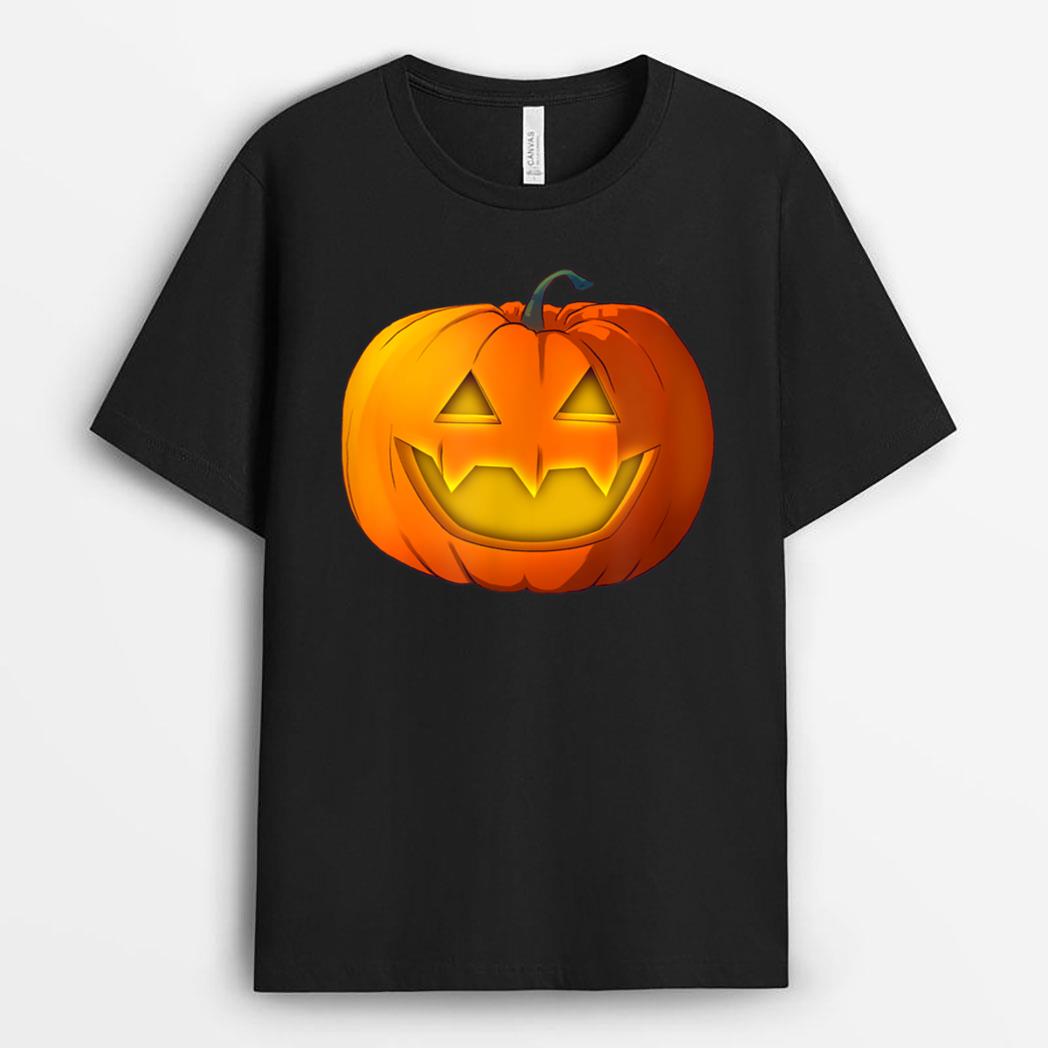 Halloween Pumpkin Night Party Costume Funny Smile Halloween T-Shirt