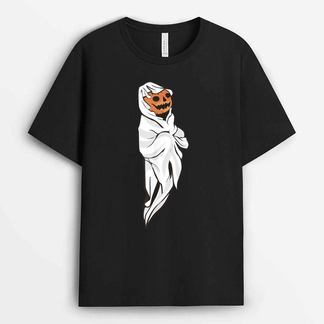 Halloween Scary Evil Pumpkin Funny Pumpkin Head T-Shirt