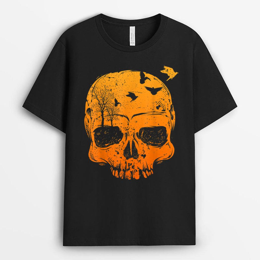 Halloween Skull Decor Vintage Gothic Costume  or T-Shirt