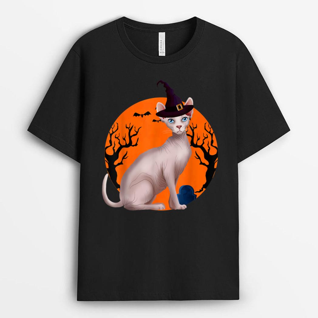 Halloween Sphynx Cat  Hairless Cat Lovers T-Shirt