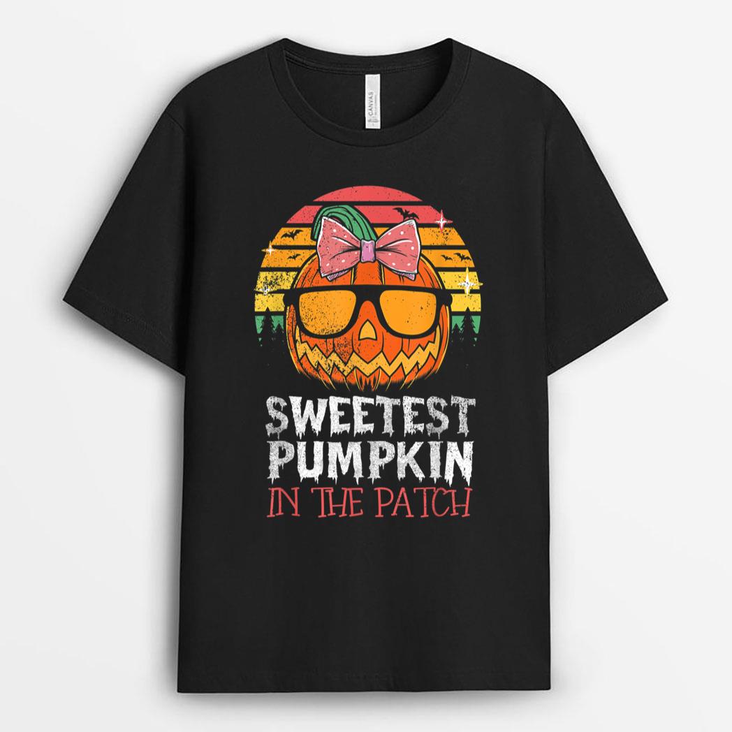 Halloween Sweetest Pumpkin In The Patch Vintage T-Shirt