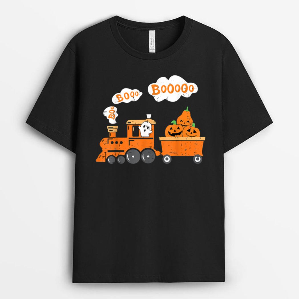 Halloween Train Boo Funny Ghost Pumpkin Toddler T-Shirt