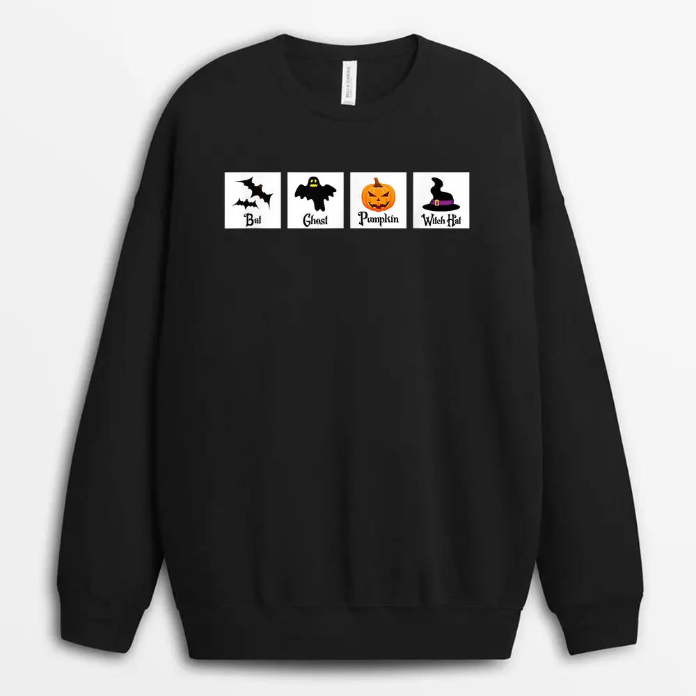 Halloween Teacher Skeleton I'll Just Wait Until It's Quiet Sweatshirt - Black