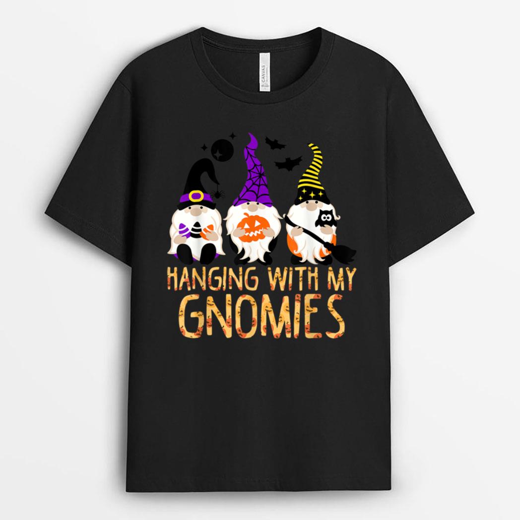 Hanging With My Gnomies Funny Halloween Gnomes Costume Kids Ver 2 T-Shirt