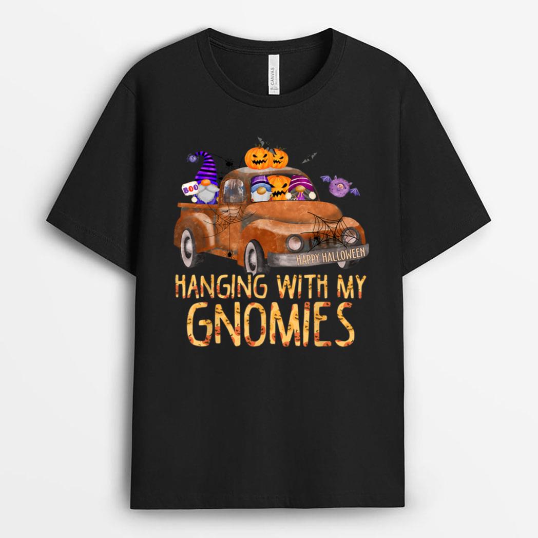 Hanging With My Gnomies Funny Halloween Gnomes Costume Kids Ver 3 T-Shirt