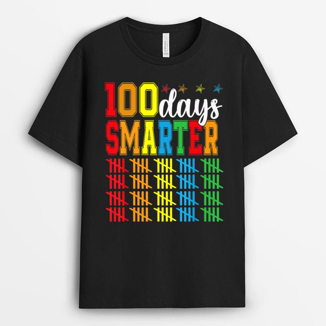 Happy 100th Day of School Teacher - 100 days smarter T-Shirt