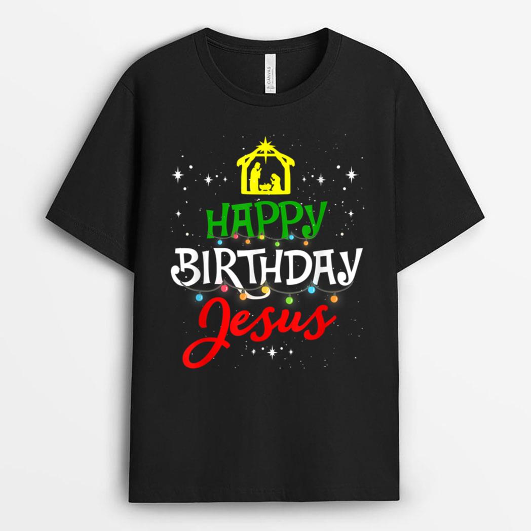 Happy Birthday Jesus Christmas Pajama Holiday Xmas T-Shirt