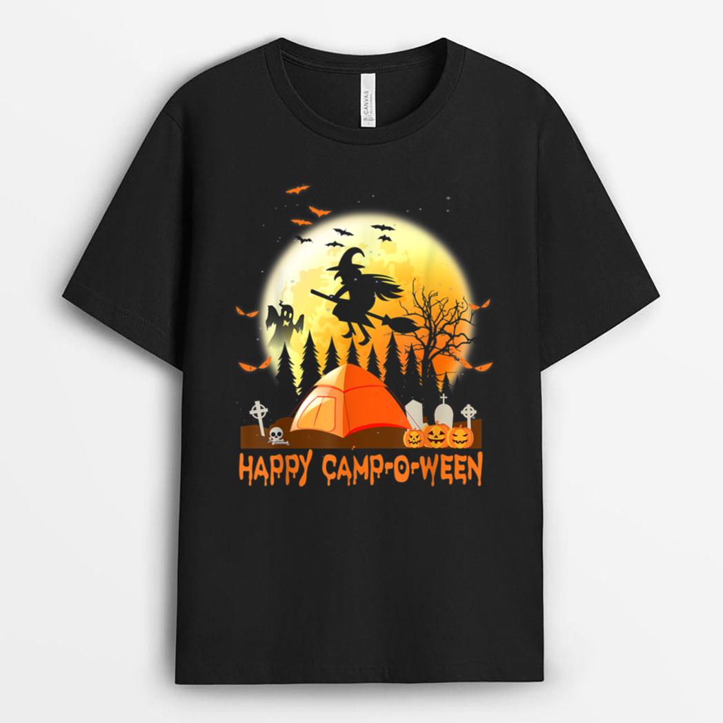 Happy Camp O Ween Camper Camping Halloween Costumes Gifts T-Shirt