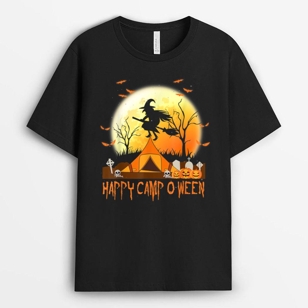 Happy Camp-O-Ween Halloween Camping Camper Women Men Gifts T-Shirt