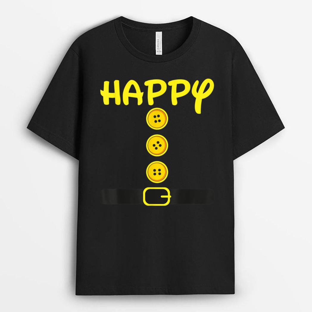 Happy Dwarf Halloween Costume Color Family Matching Dwarf T-Shirt