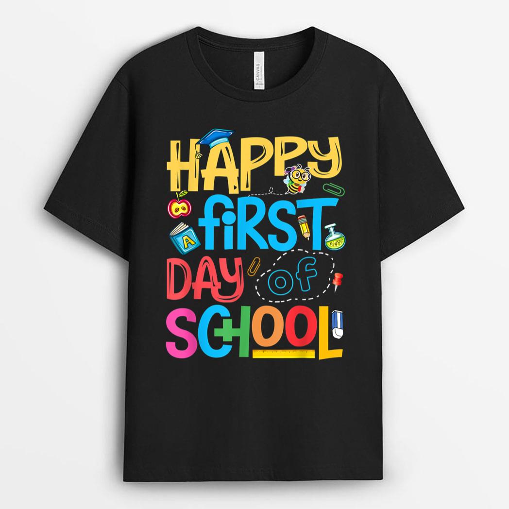 Happy First Day of School Kindergarten Student Teacher Gifts T-Shirt