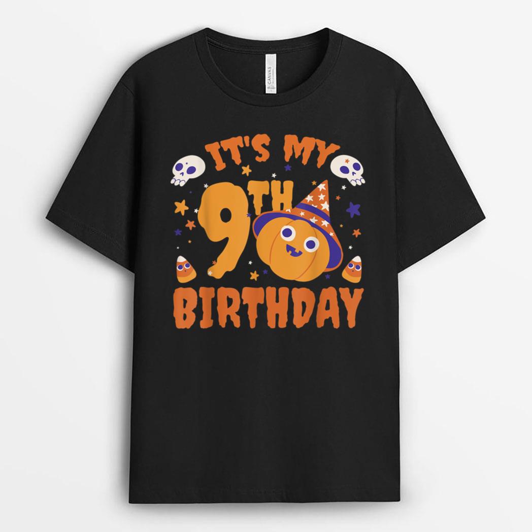 Happy Halloween And Yes its My 9th Birthday Pumpkin Party T-Shirt