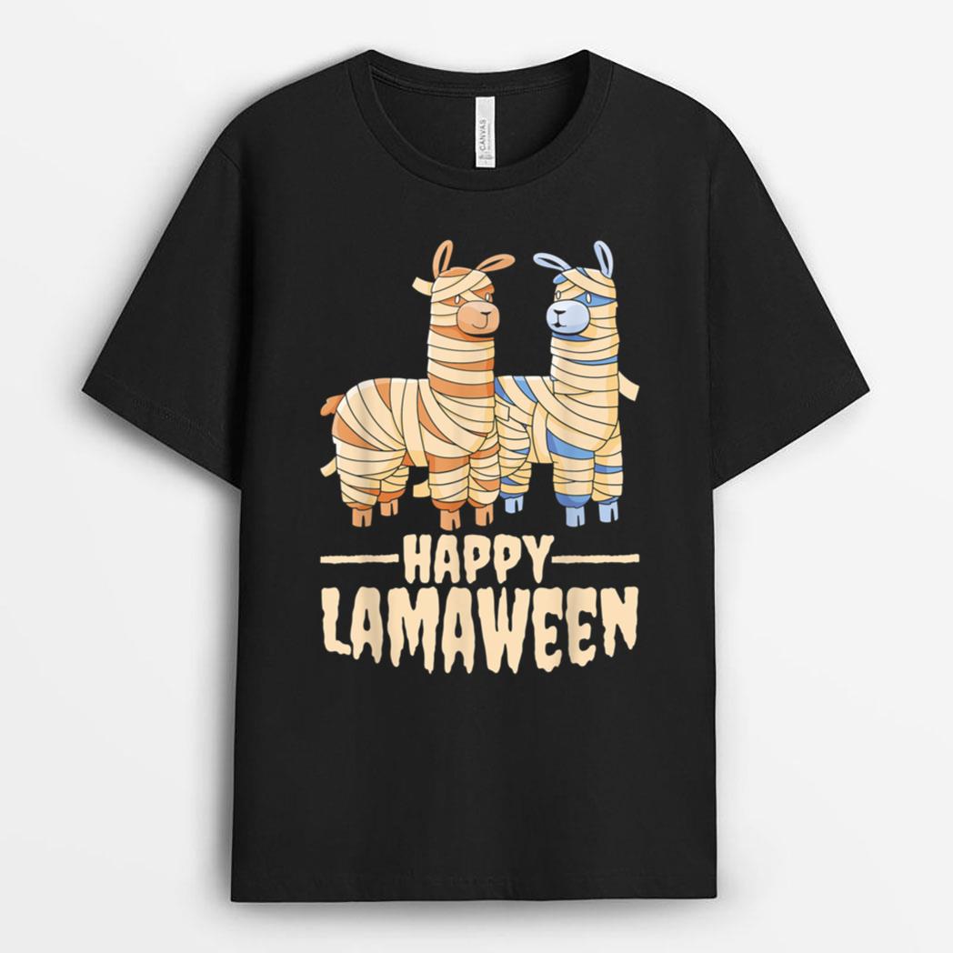 Happy Lamaween Alpaca Lama Halloween T-Shirt