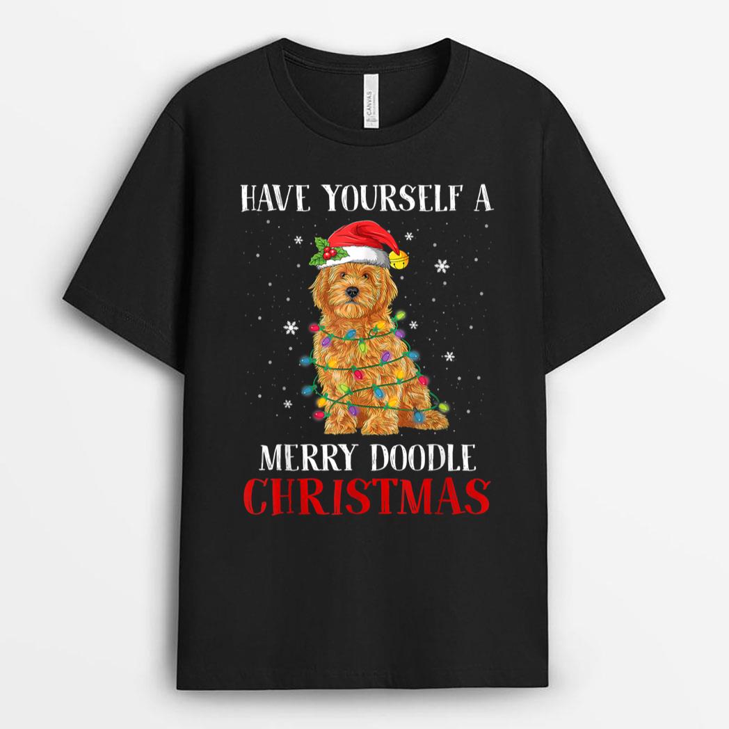 Have Yourself A Merry Doodle Christmas Goldendoodle Dog Love T-Shirt